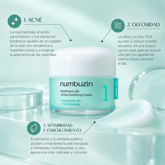 Crema Facial No. 1 Pantothenic B5 Active Numbuzin