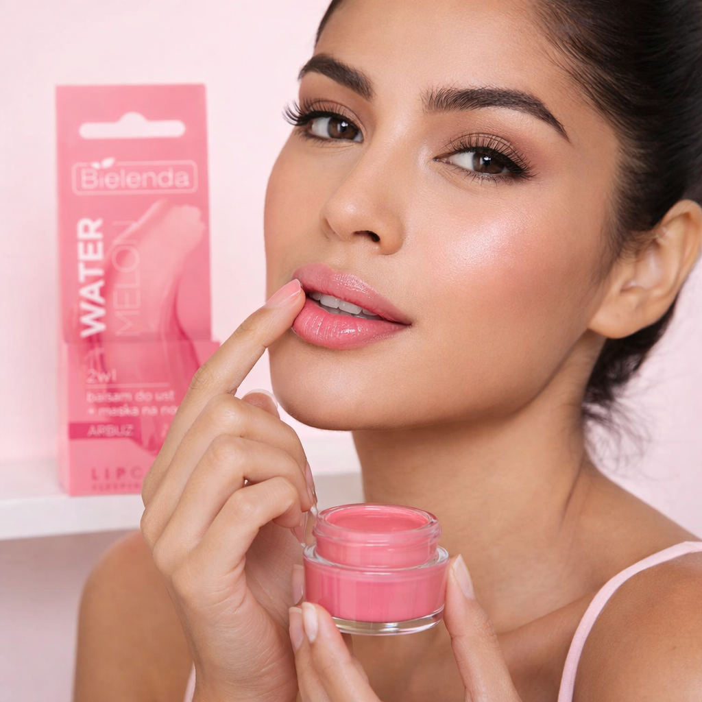 Mascarilla SANDÍA Bálsamo labial 2 en 1 + Mascarilla Labial de noche Bielenda