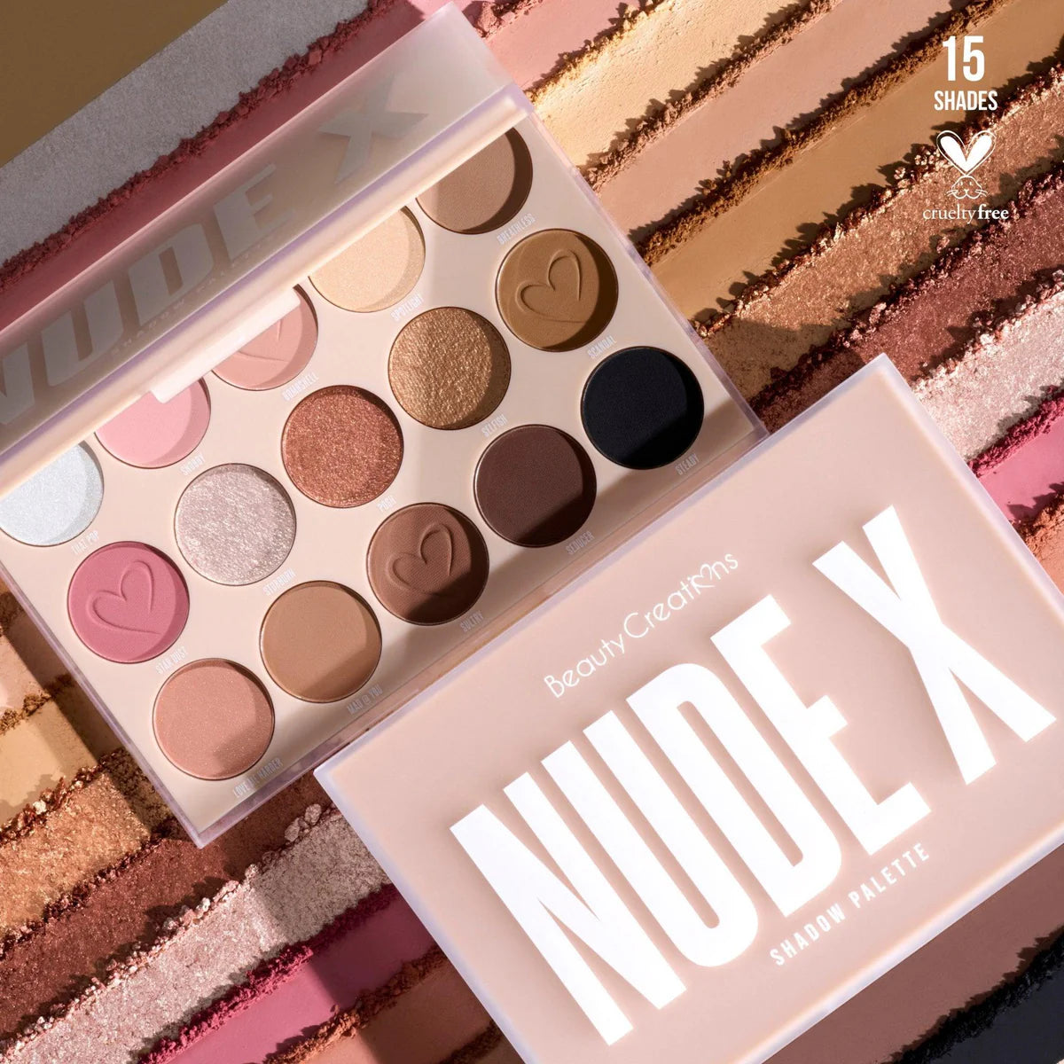 Paleta de Sombra Nude X 15 tonos Beauty Creations