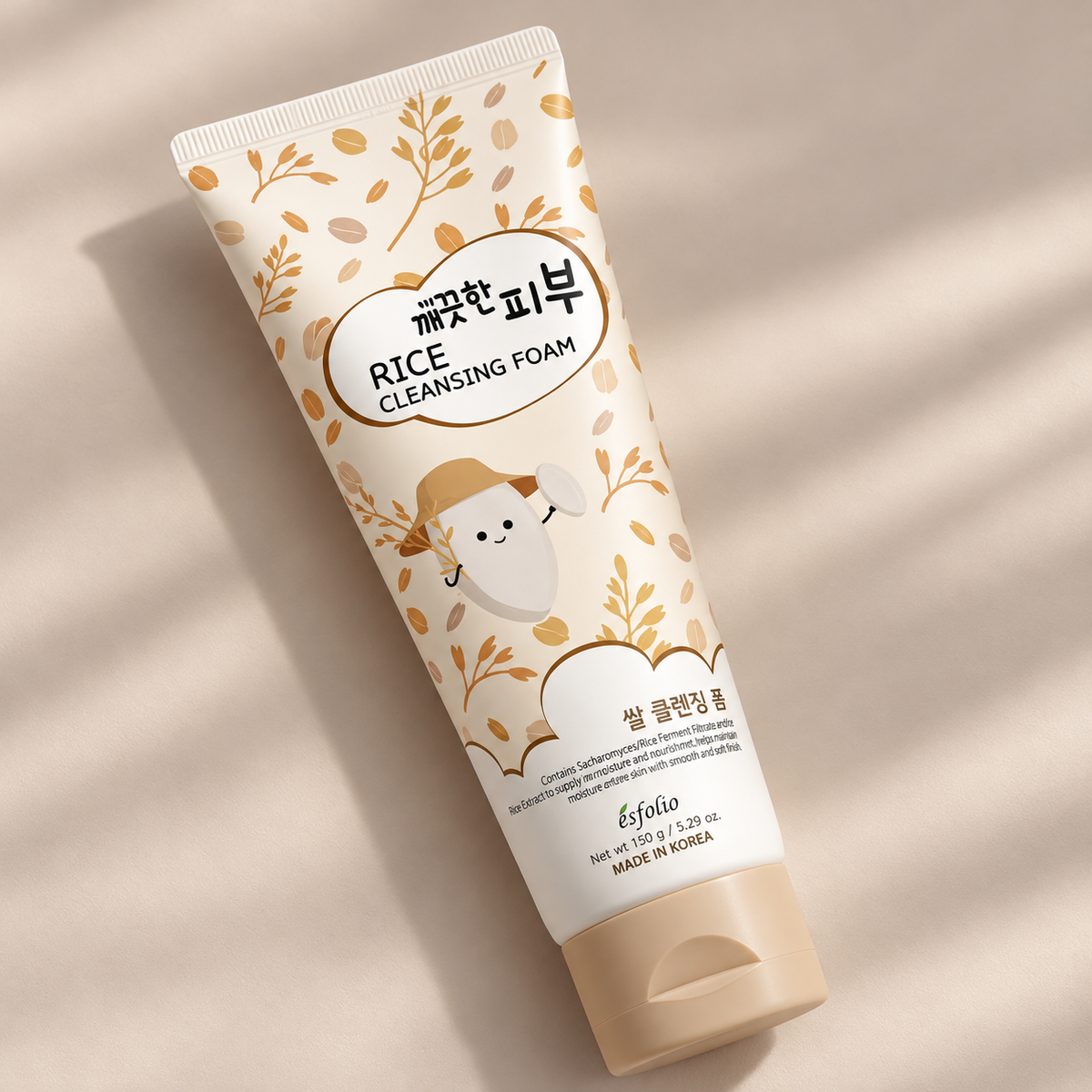 Jabón Facial Pure Skin Rice Cleansing Foam Esfolio