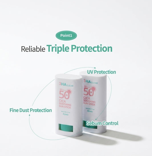 3HA Clear Cica Soothing Sun Stick Esfolio