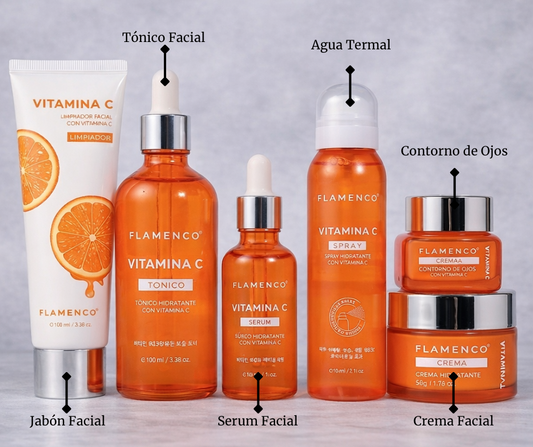 Linea Completa Vitamina C Flamenco- 6 productos