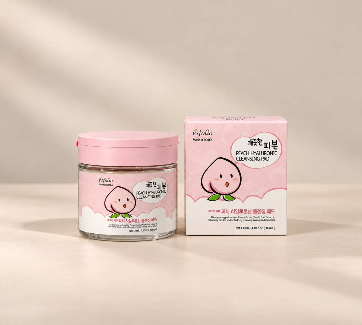 Cleansing Pads Peach Hyaluronic Esfolio