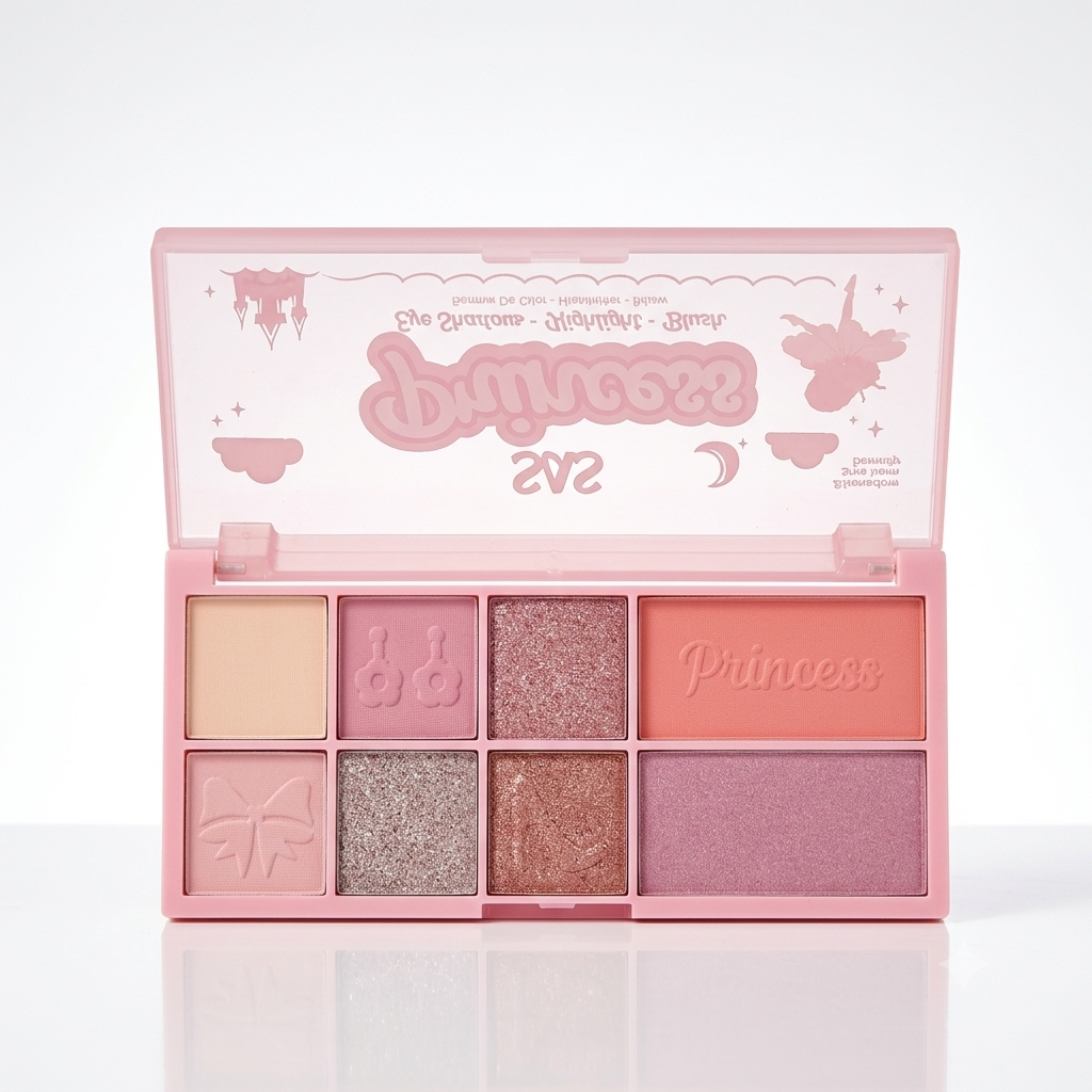 Paleta Rubor e Iluminador Princess Tono 1 SAS