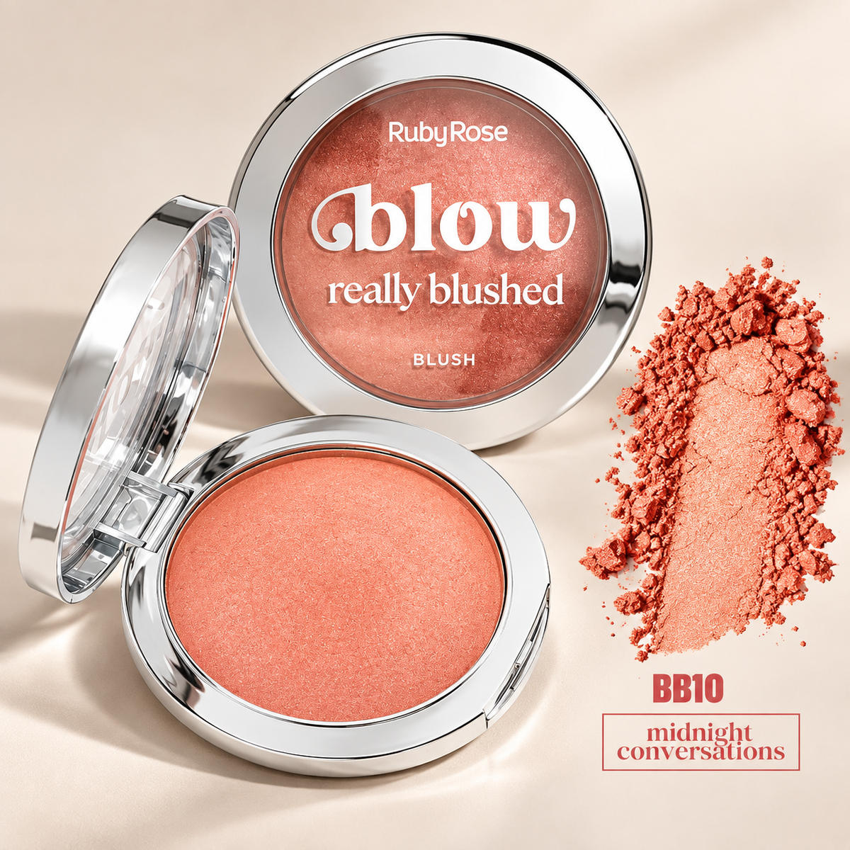 Rubor Glow Compacto Really Blushed Ruby Rose