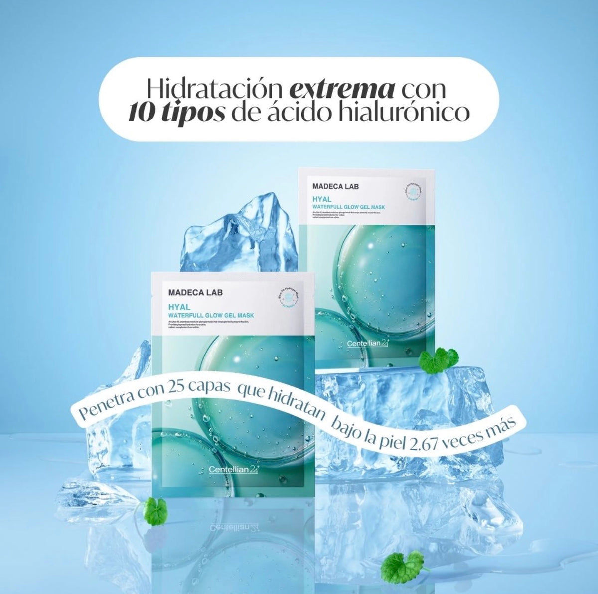 Mascarilla Facial Gel Madeca Lab Hyal Waterfull Centellian24