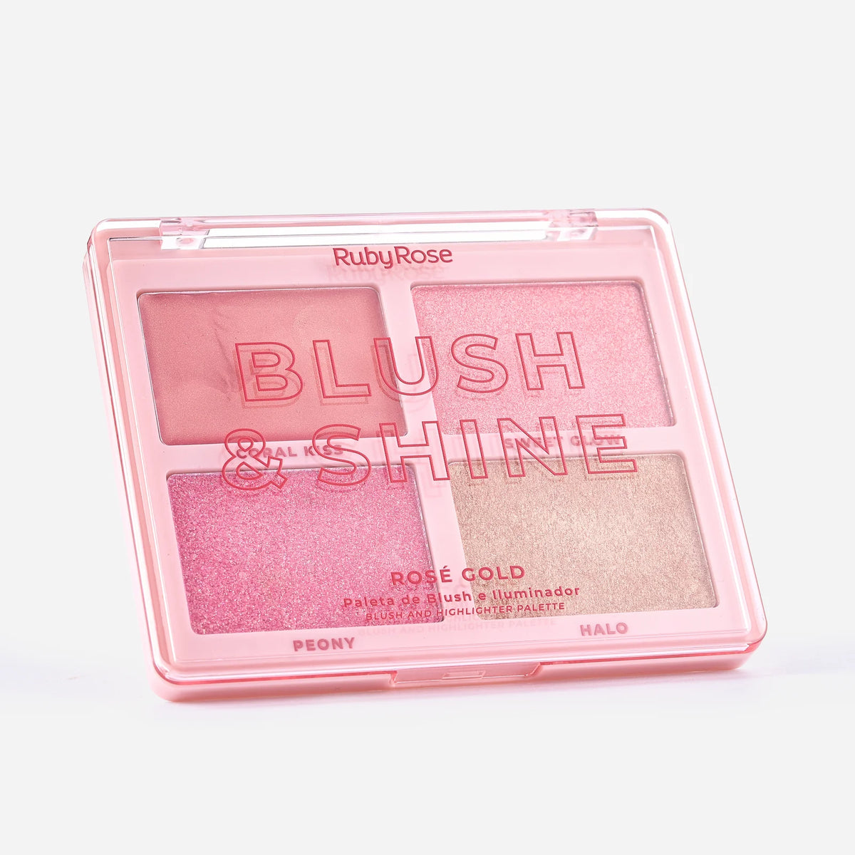 Paleta Rubor + Iluminador Shine Rose Gold Ruby Rose