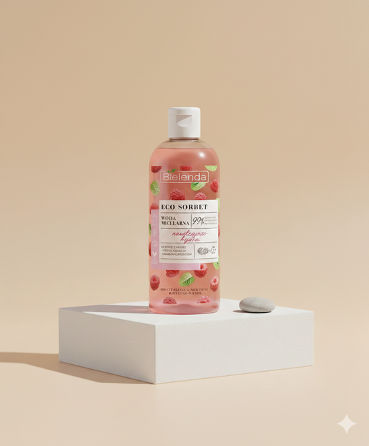 Agua Micelar Sorbete Frambuesa Hidratante Calmante 500 ml Bielenda