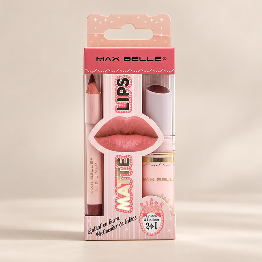 Kit de Labial en Barra + Delineador Max Belle