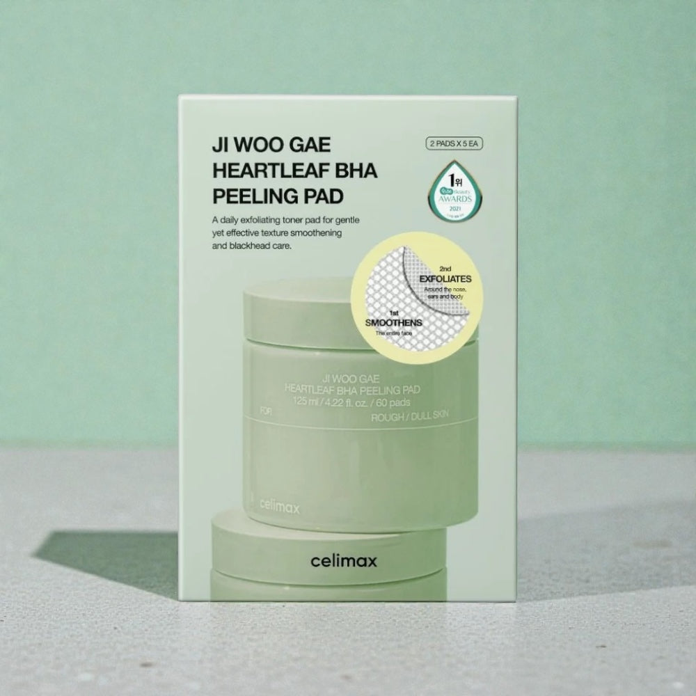 Pad Facial JI WOO GAE HEARTLEAF BHA PEELING 2 unid Celimax