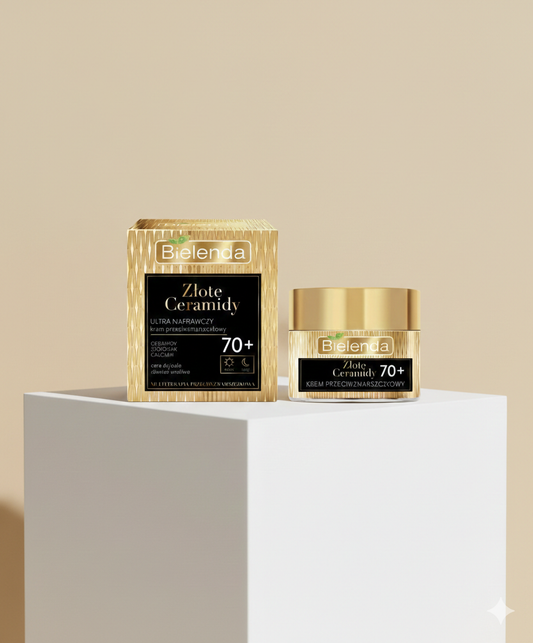 Ceramidas de Oro, Crema Facial Ultra Reparadora 70+ Bielenda