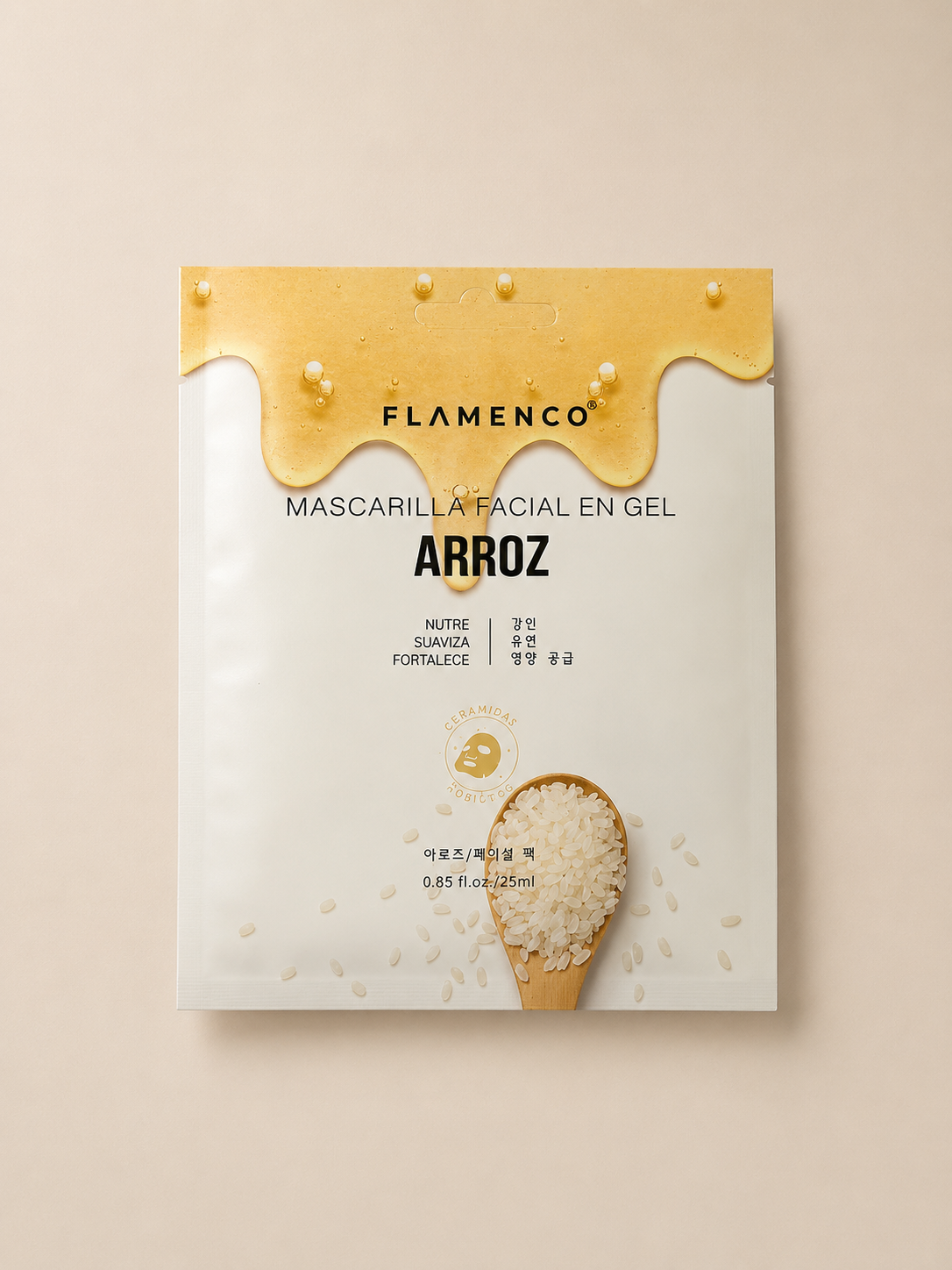 Mascarilla Facial Nutritiva Arroz -1Unid Flamenco