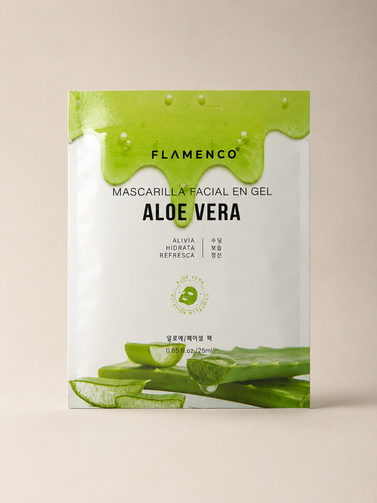 Mascarilla Facial Calmante Aloe Vera -1Unid Flamenco