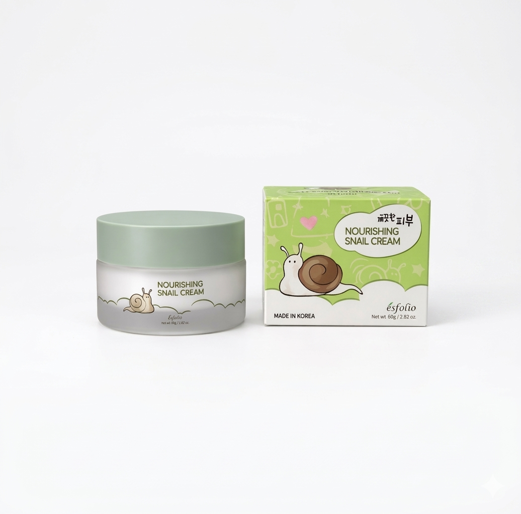 Revitalizing and Glowing Skin Nourishing Snail Cream Esfolio