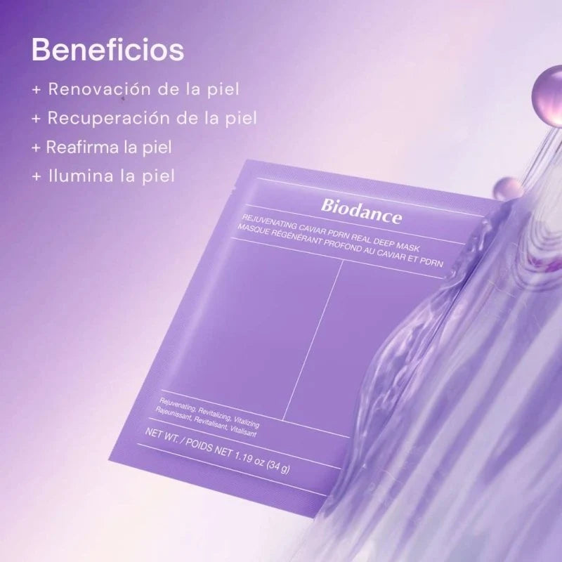 Mascarilla Facial Hidrogel Rejuvenating Caviar PDRN Biodance