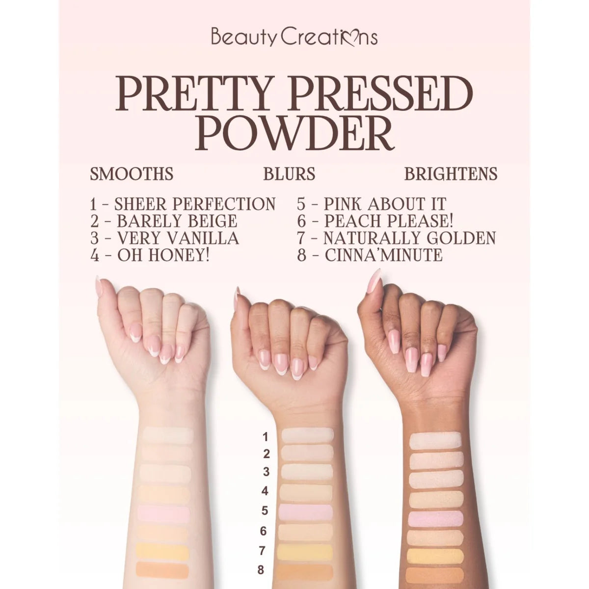 Polvo Compacto Pretty Pressed Beauty Creations