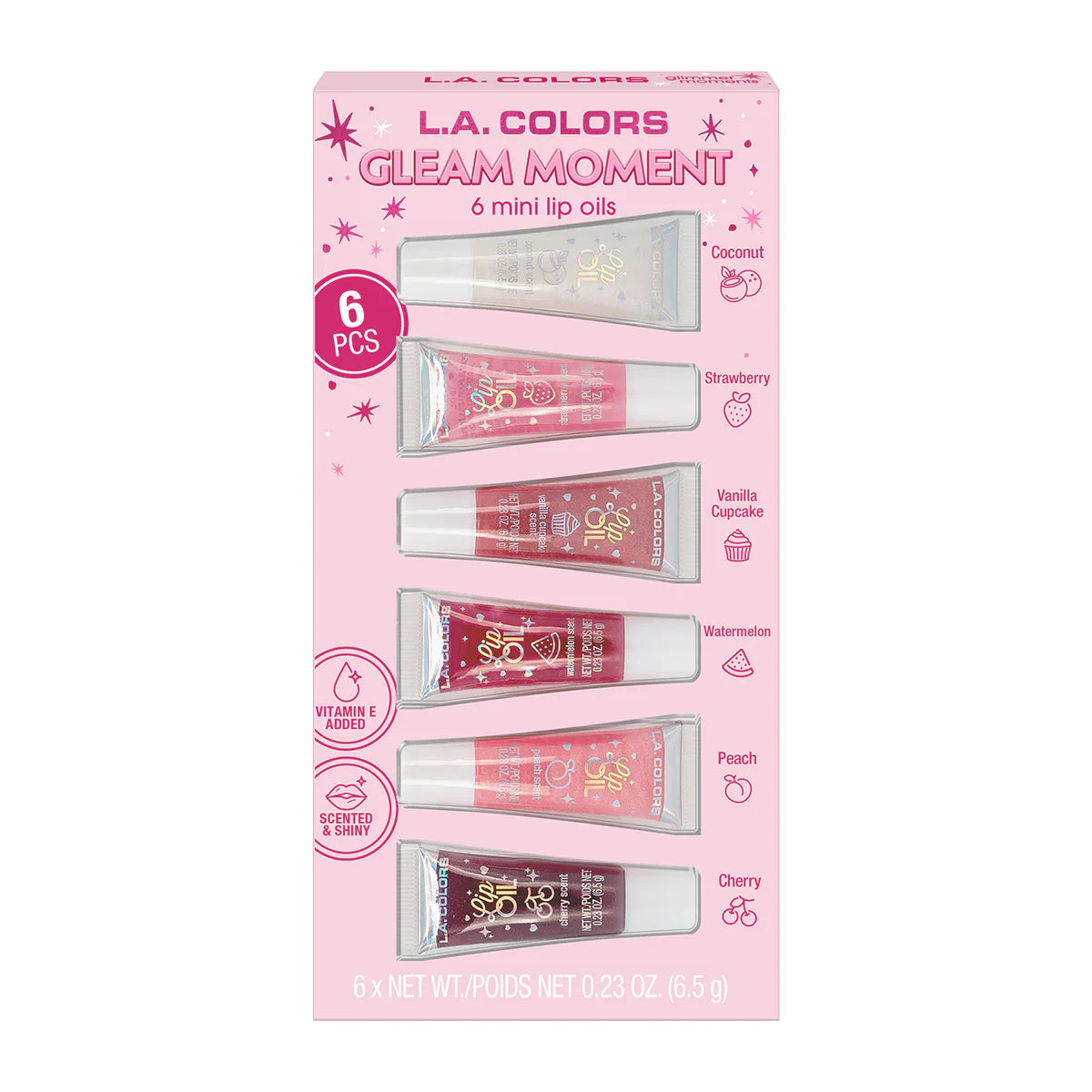 Kit Mini Aceites de Labios Gleam Moments LA. Colors