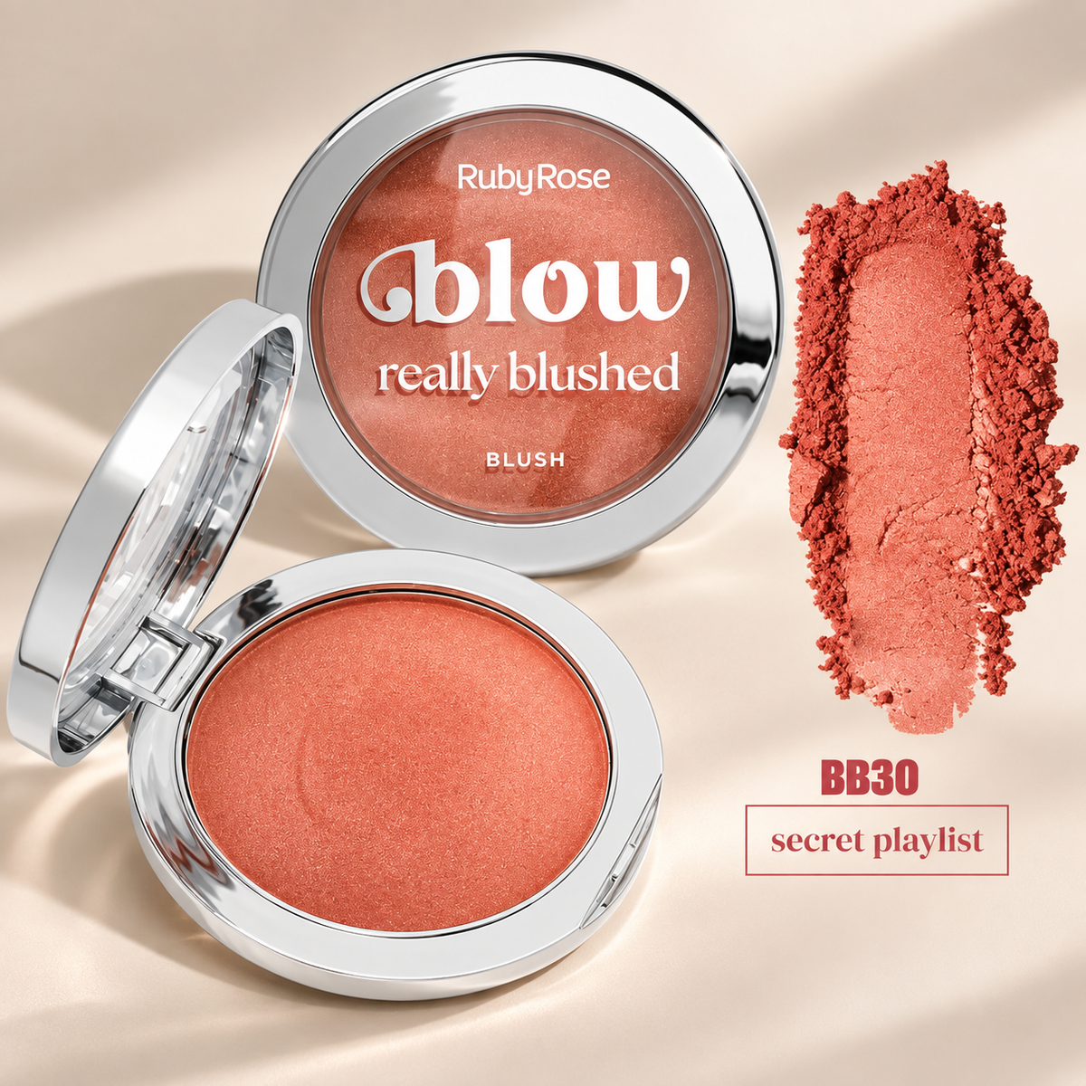 Rubor Glow Compacto Really Blushed Ruby Rose