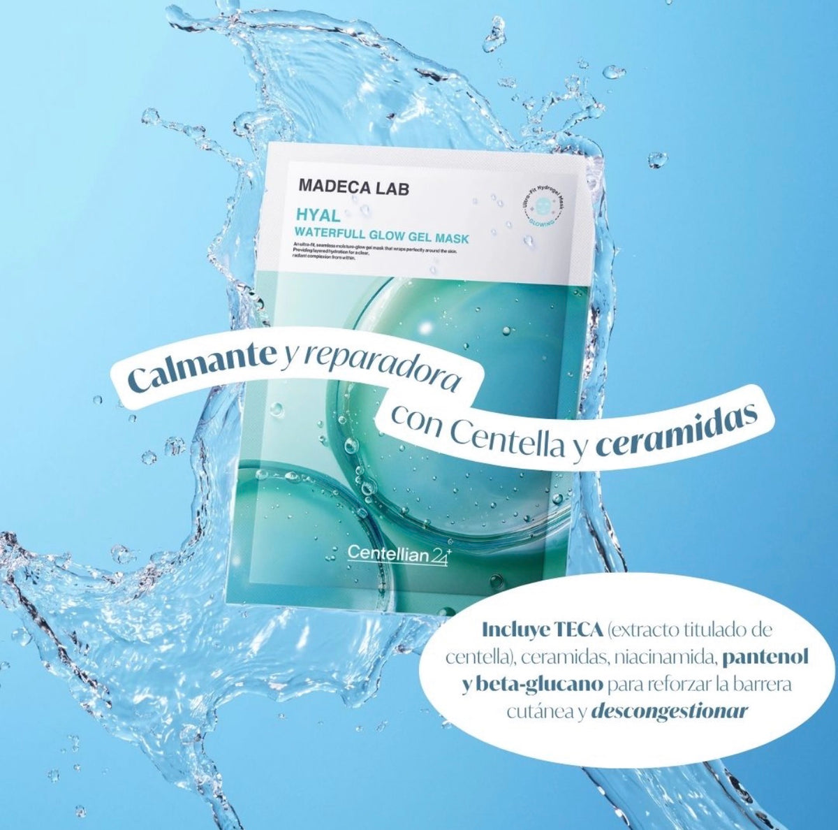 Mascarilla Facial Gel Madeca Lab Hyal Waterfull Centellian24