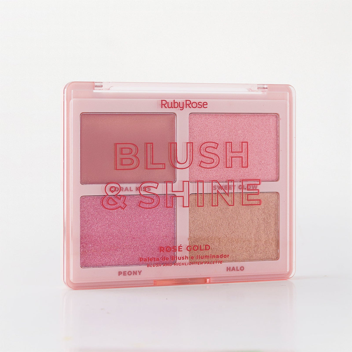Paleta Rubor + Iluminador Shine Rose Gold Ruby Rose