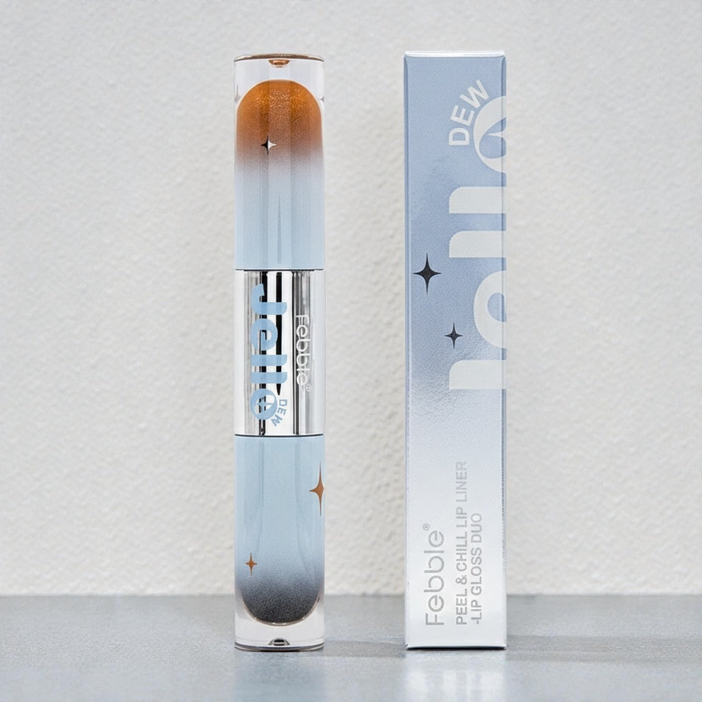 Dúo Delineador Peel-Off y Brillo labial Jello Dew Febble