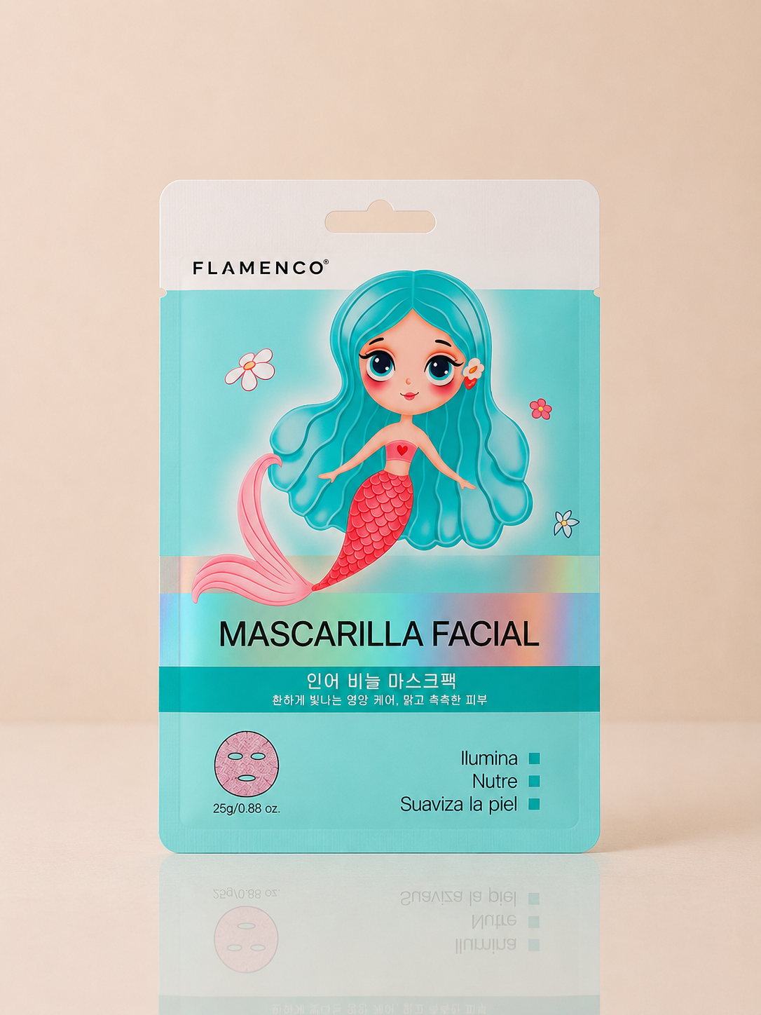 Mascarilla Facial Nutritiva Mermaid Flamenco - 1 Unidad