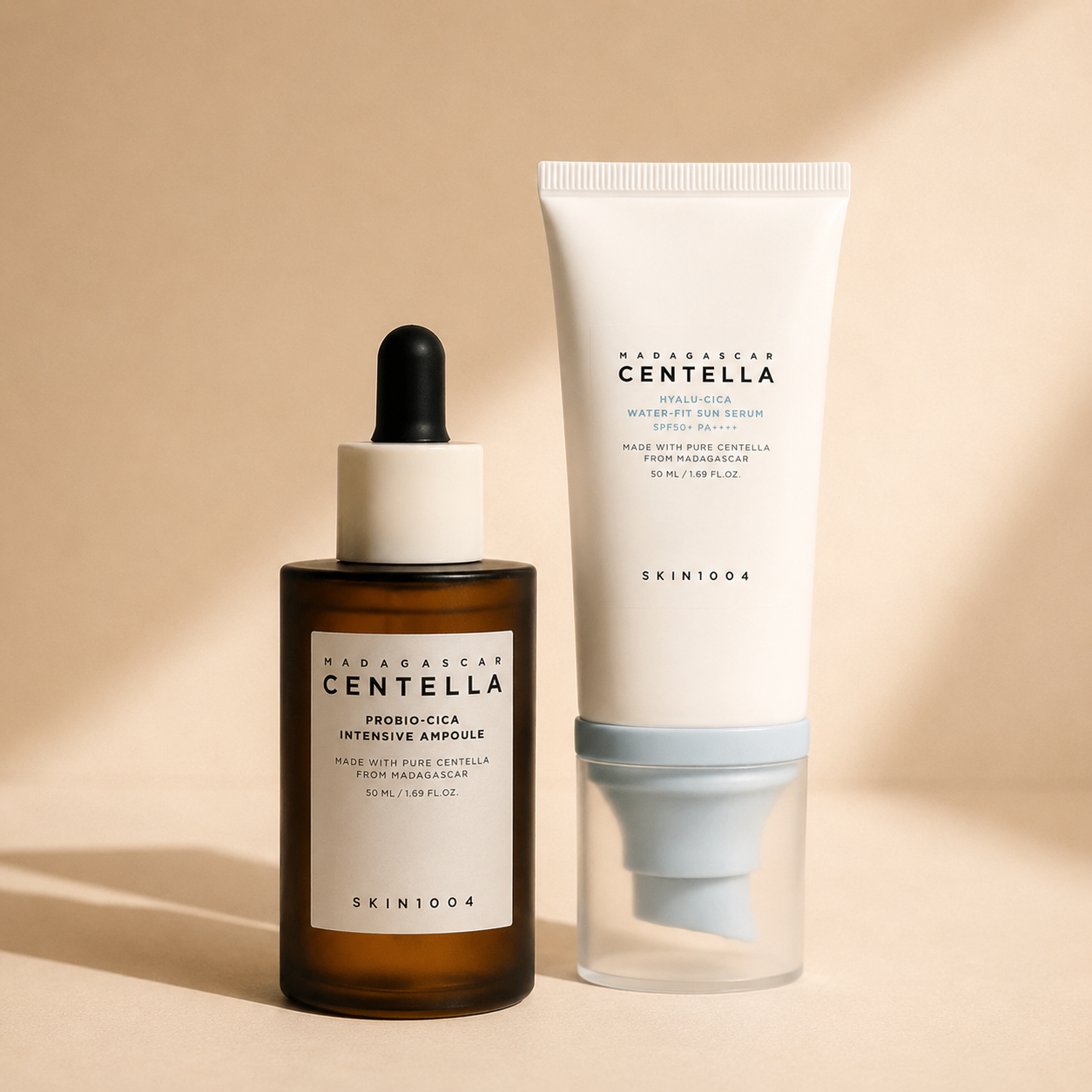 Set Protector solar y Serum Glow Skin1004 - 50 ml cada producto