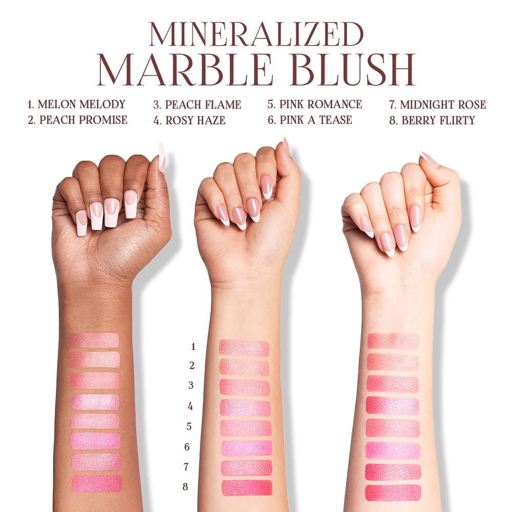 Rubor Compacto Mineralized Marble Beauty Creations