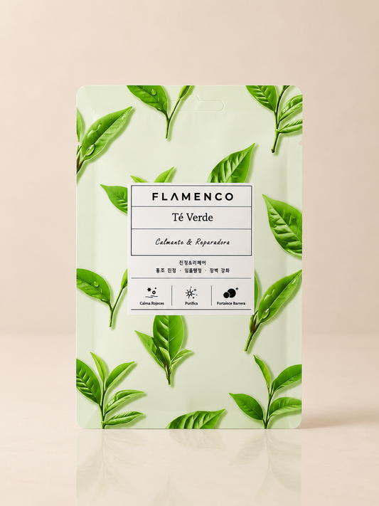 Mascarilla Facial Calmante Te verde Flamenco