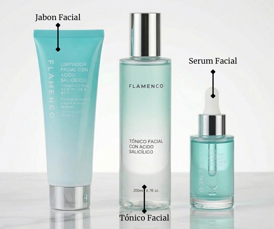 Rutina Express Ácido Salicilico Flamenco - 3 Productos