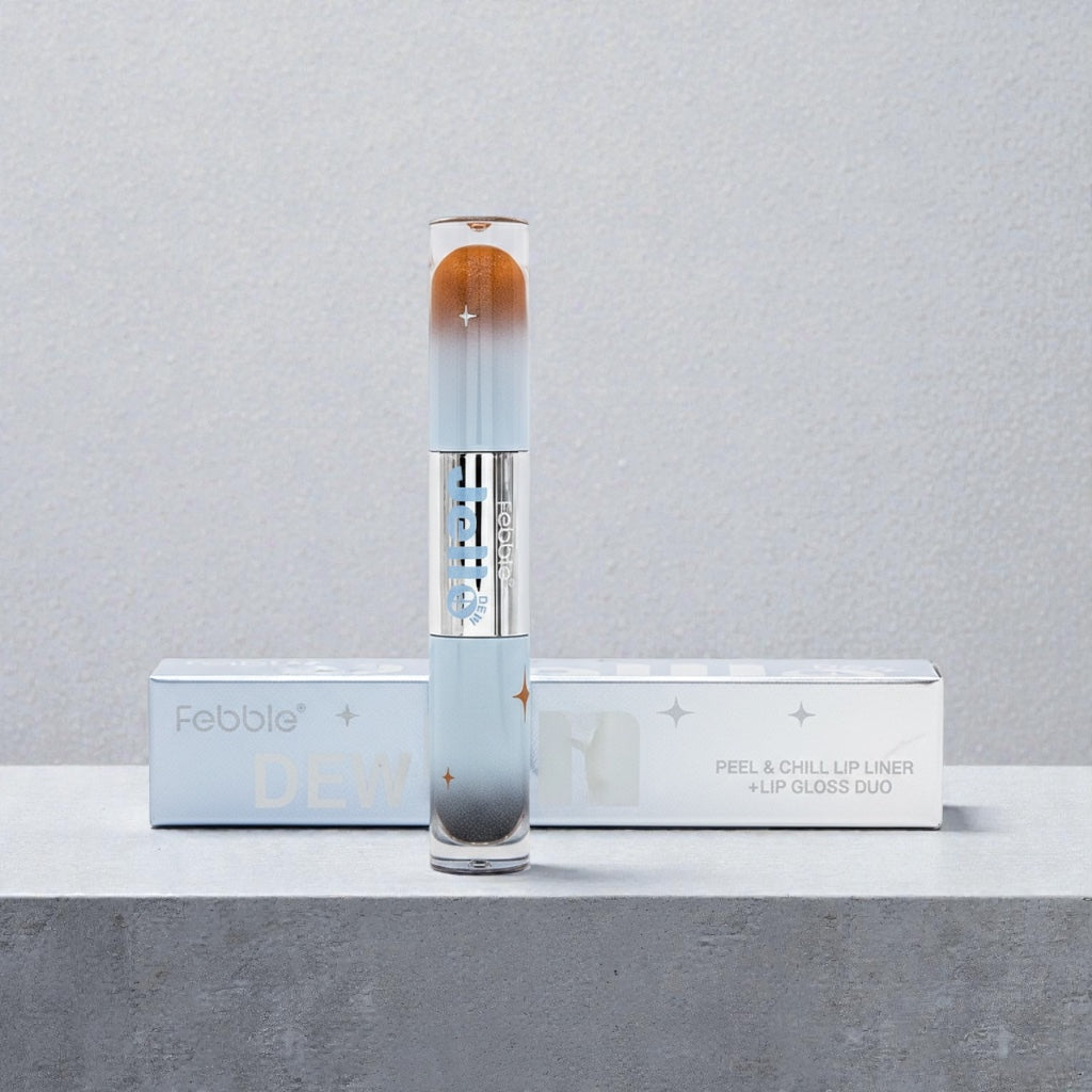 Dúo Delineador Peel-Off y Brillo labial Jello Dew Febble