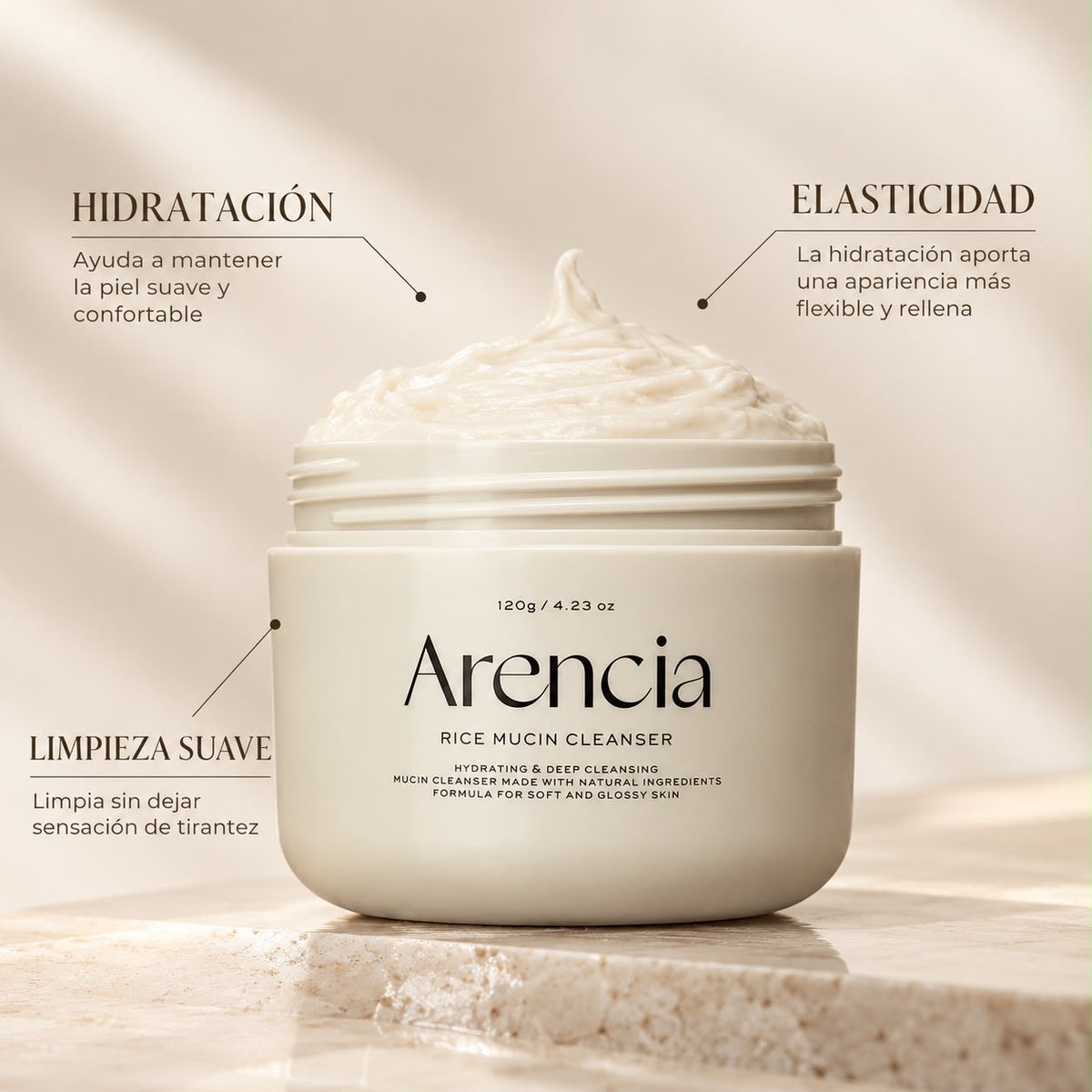 Jabón Facial Rice Mucin Arencia