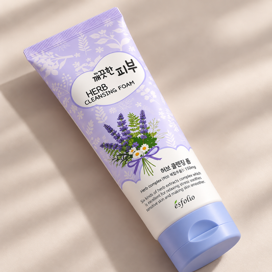 Jabón Facial Pure Skin Herb Cleansing Foam Esfolio