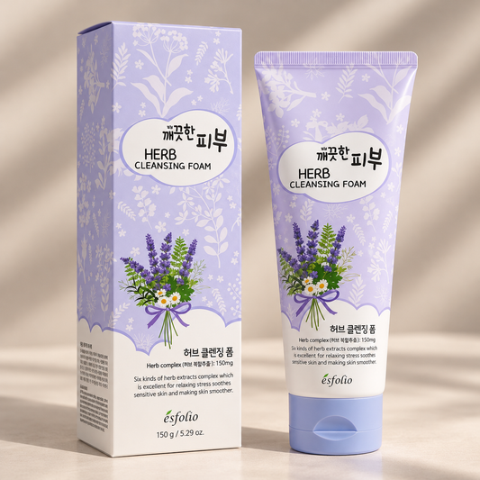 Jabón Facial Pure Skin Herb Cleansing Foam Esfolio