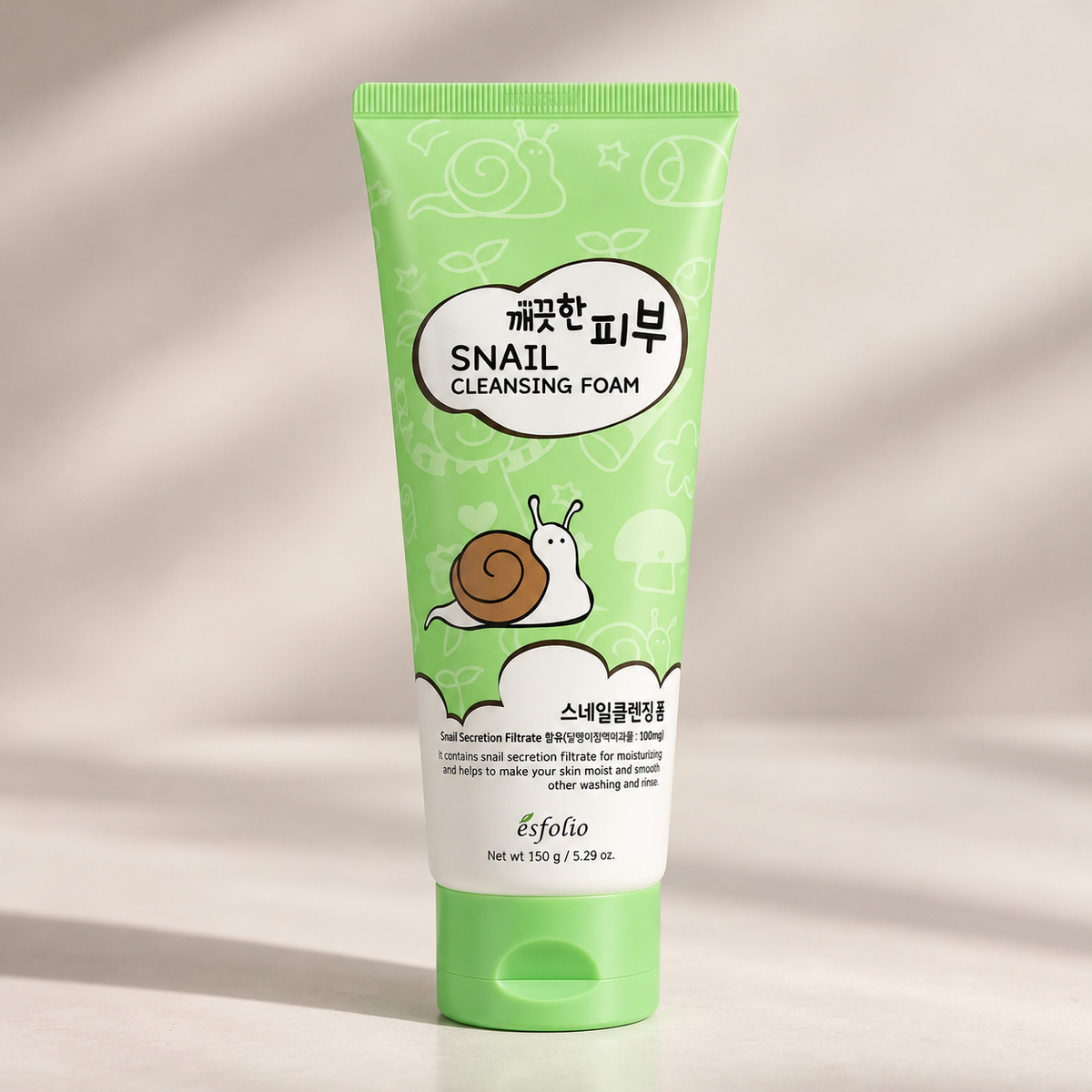 Jabón Facial Pure Skin Snail Cleansing Foam Esfolio