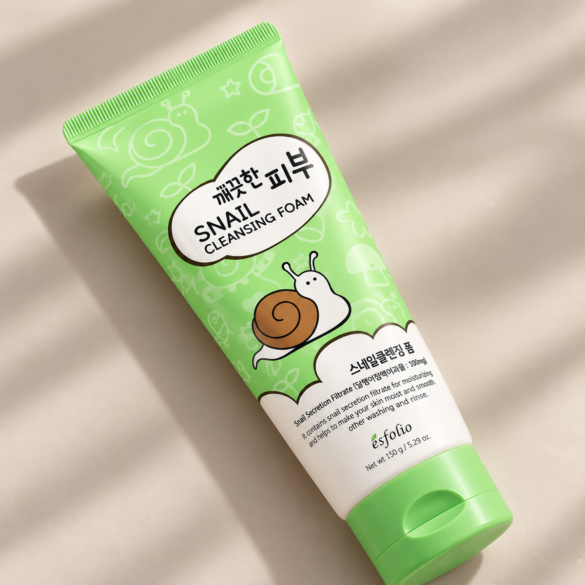 Jabón Facial Pure Skin Snail Cleansing Foam Esfolio