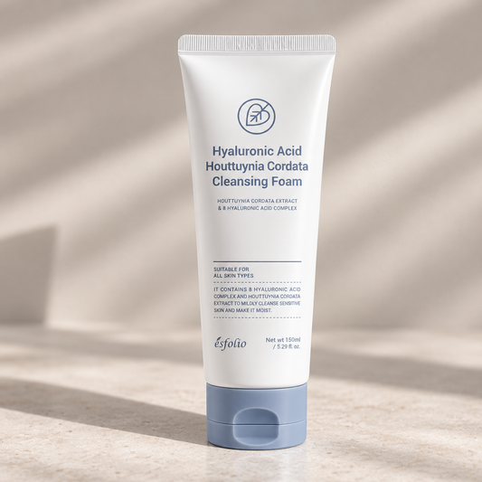 Jabón Facial Hyaluronic Acid Houttuynia Cordata Cleansing Foam Esfolio