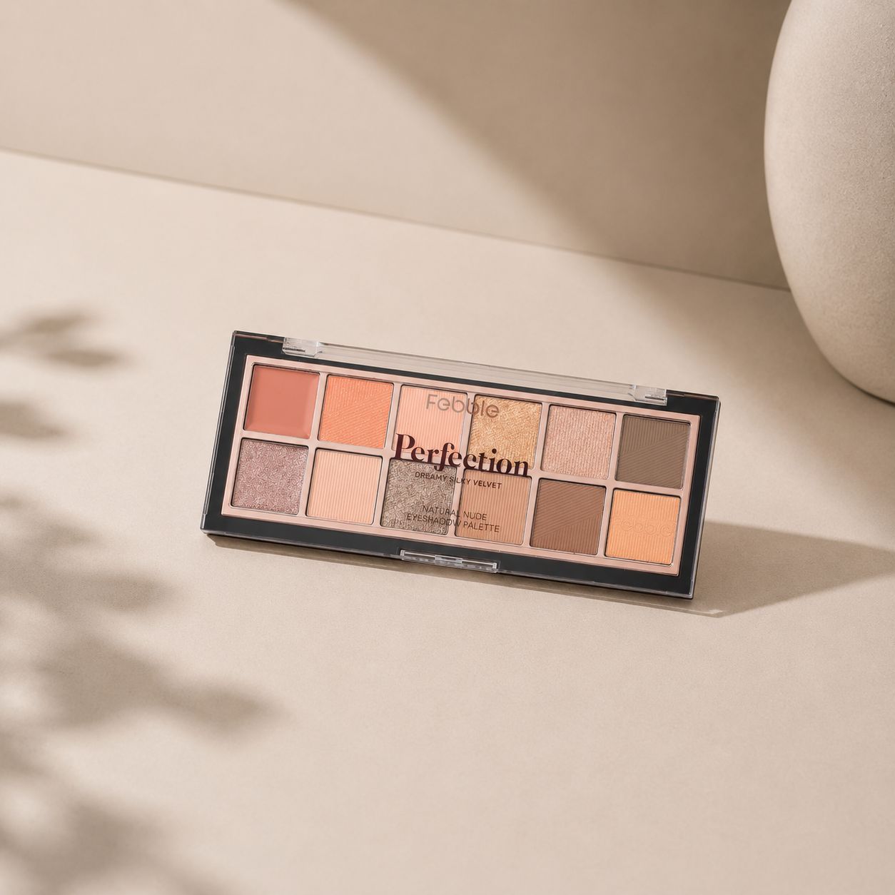 Paleta de Sombra GOLDEN DUNES CREAM+POWDER Palette 12 colors Perfection Febble