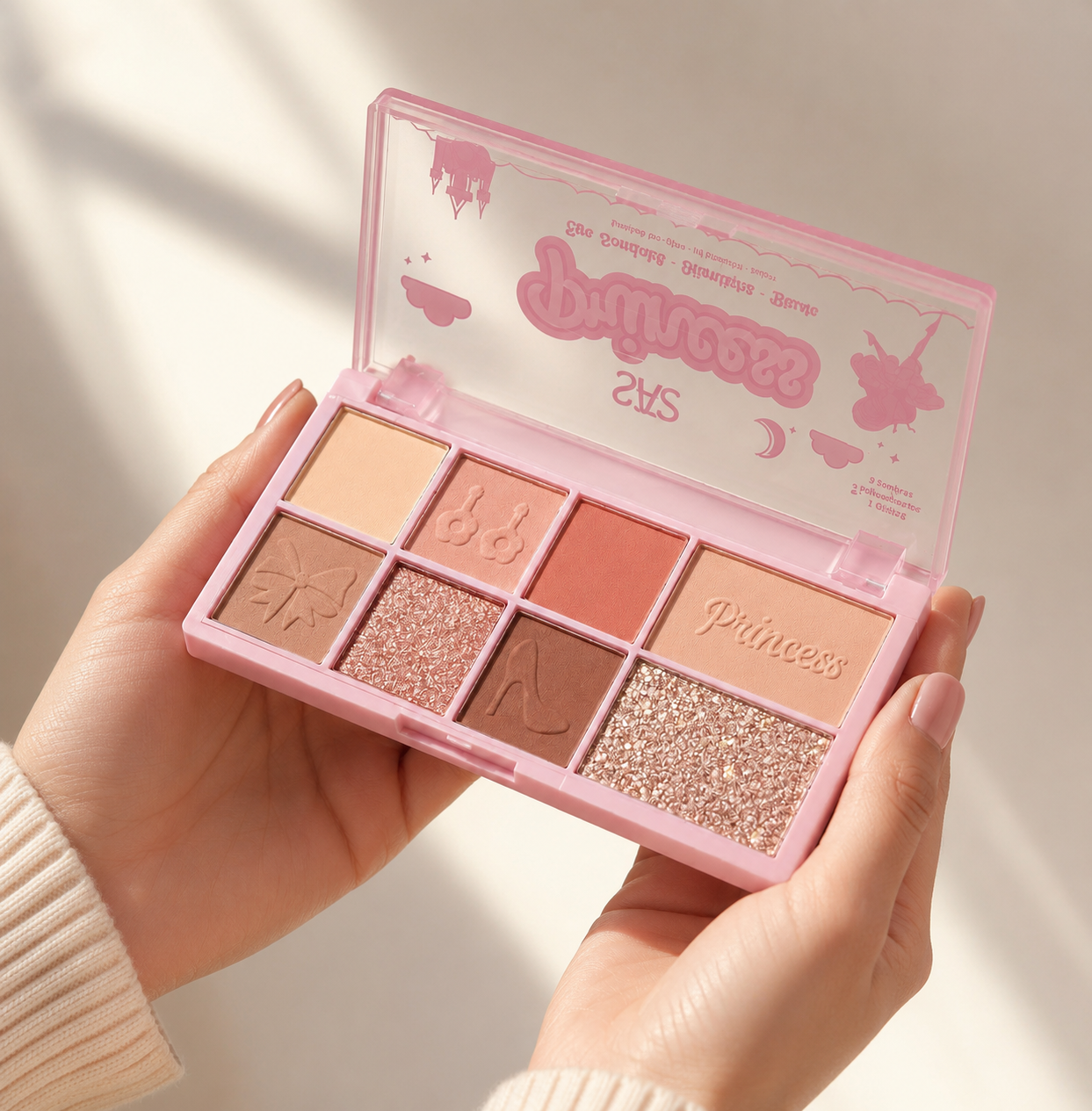Paleta Rubor e Iluminador Princess Tono 03 SAS