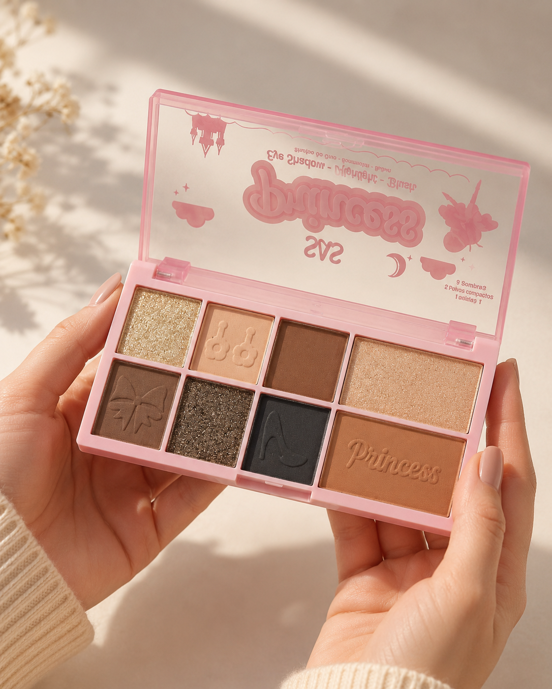 Paleta Rubor e Iluminador Princess Tono 4 SAS